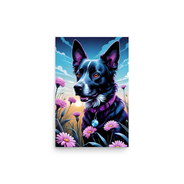 Chien dans la prairie