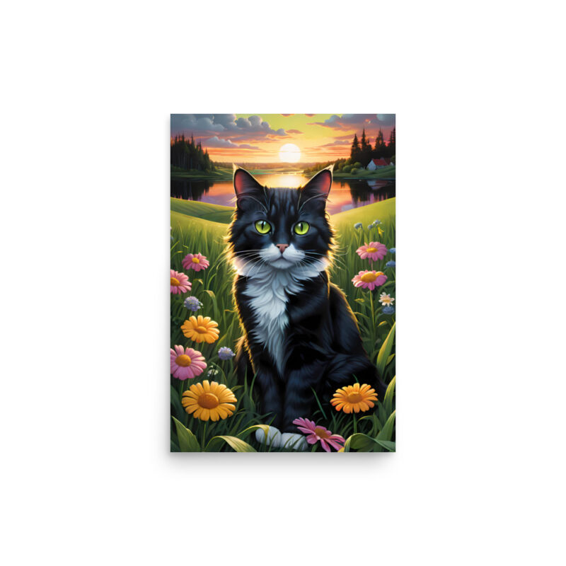 Chat avec yeux vert