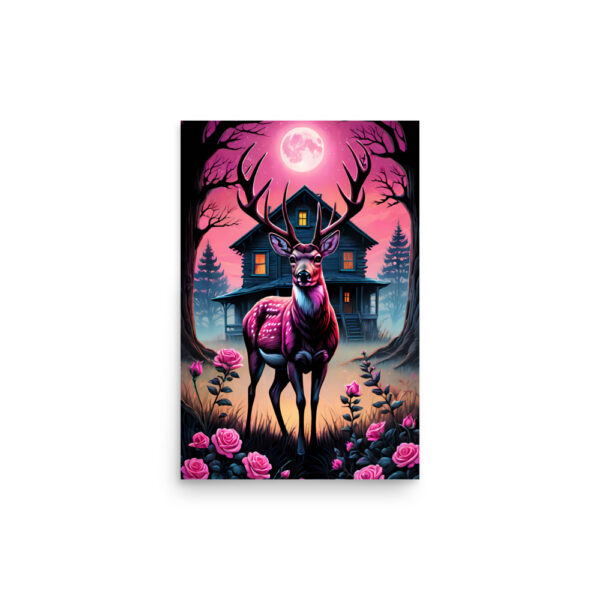 Cerf et maison